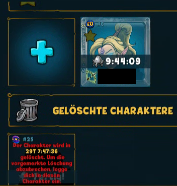 Charakter gelöscht / Character deleted